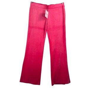 Juicy Couture low rise Velour flare pants Bling track‎ Pants Y2K Pink sz L